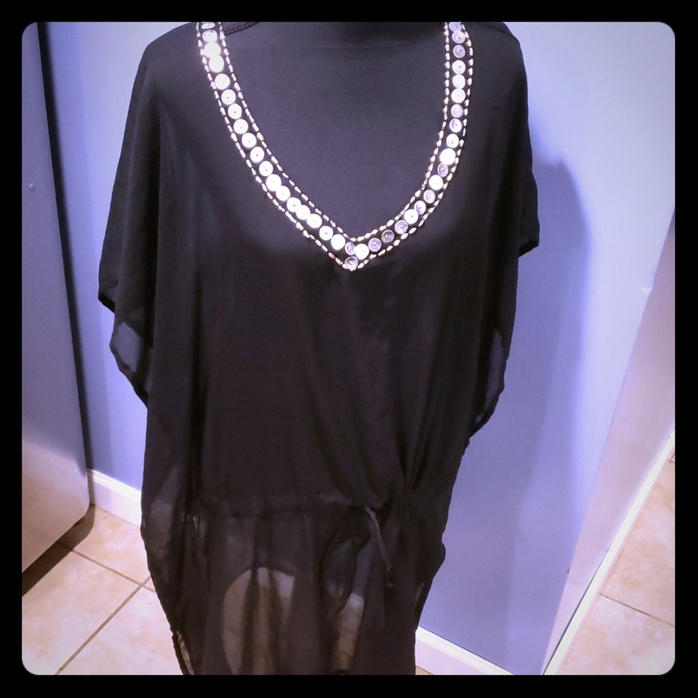 🔵Cruise club  xxl swim cover black w beads